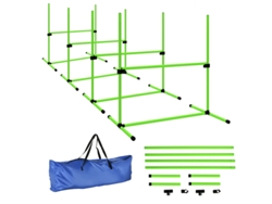 Kit De Agilidad Ajustable De 4 Piezas Con Bolsa Verde 99x65x94cm