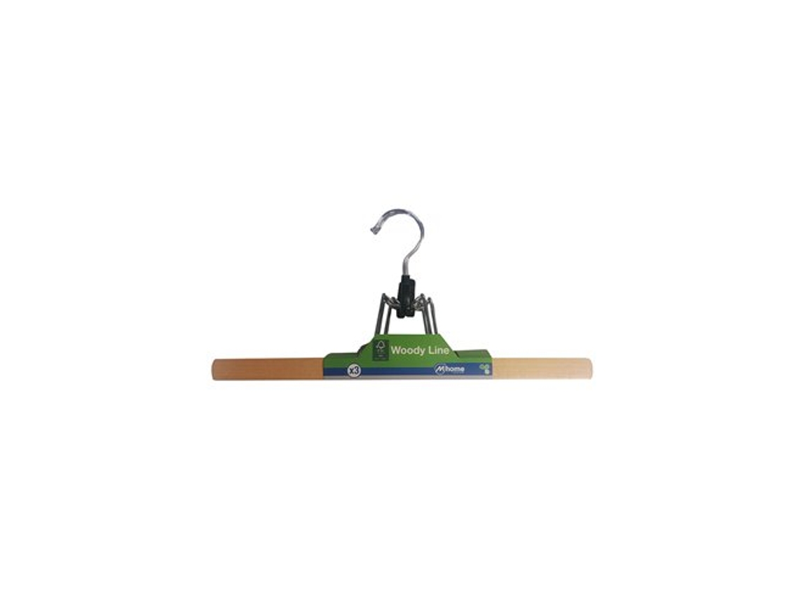 Lote De 3 Perchas Para Faldas Ecológicas Madera Fsc 35X16Cm-20Mm MONDEX