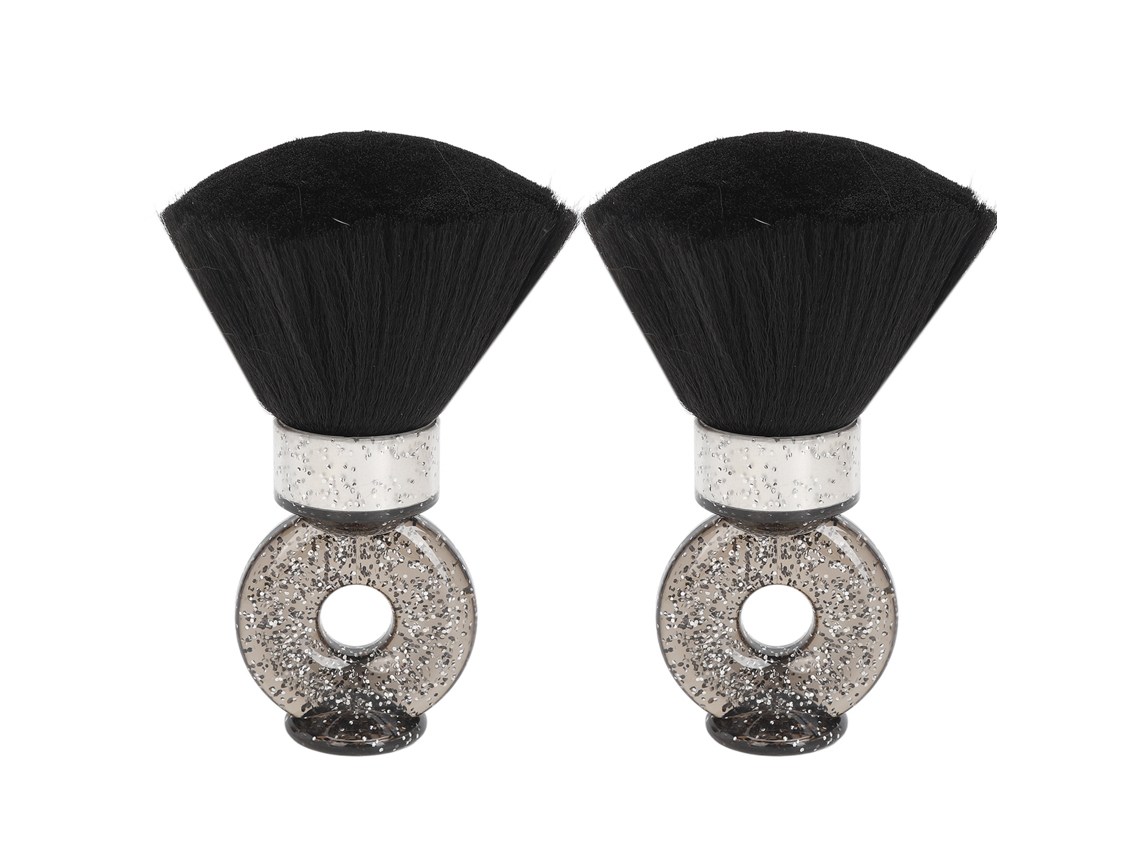 2pcs Cepillo De Barbear Para Cuello Con Pelo Suave Mango Ergonómico Portátil Mini Cepillo Para Cortar Pelo