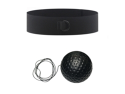 Pelota de reflejos para boxeo, 1 pelota de reflejos, 1 diadema elástica Eifson (pelota blanda negra de 20 g)