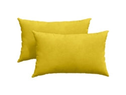 Cojines De Sofá 2 Uds Amarillo 50 X 30 Cm Tela De Pana