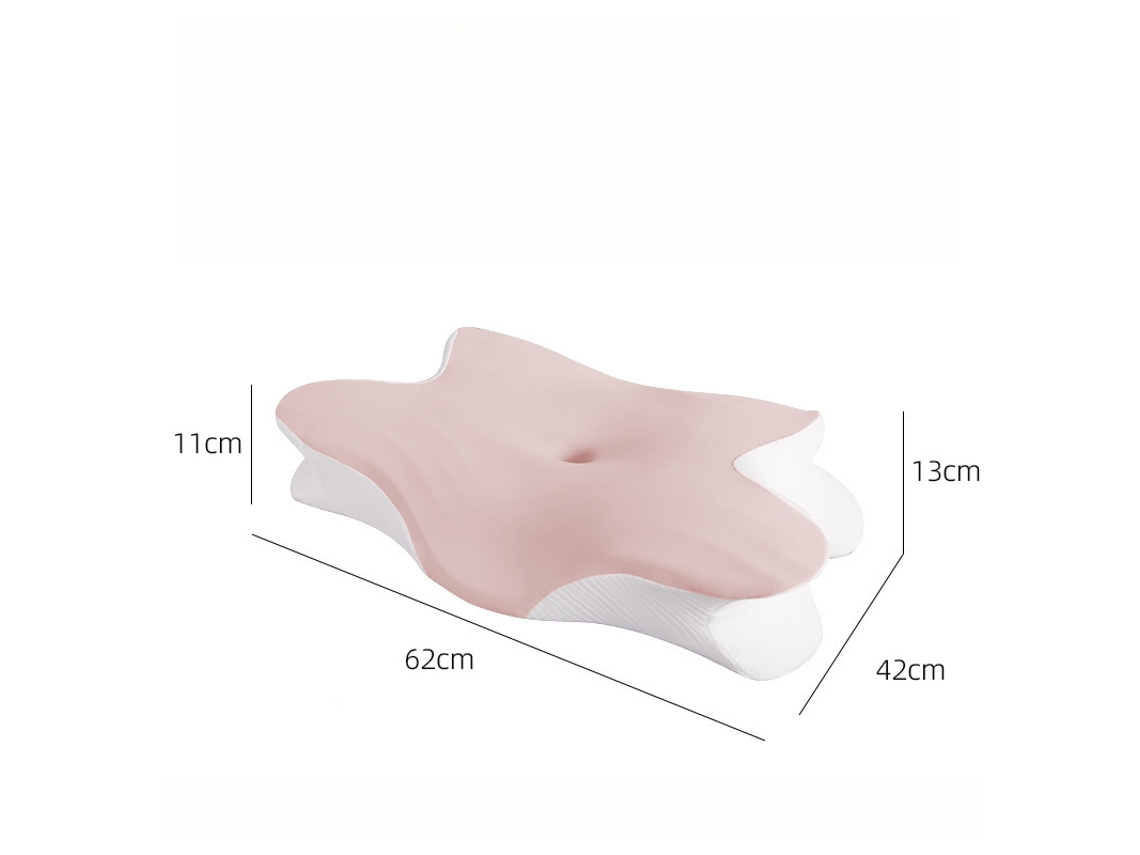 Almohada Para El Cuello Ergonómica De Seda Helada Transpirable Con Espuma Viscoelástica Para Dormir (rosa) Cuich