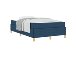 Maison Exclusive - Estructura De Cama Con Colchón Azul 120 X 200 Cm Tela