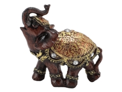 Estatua De Elefante De Resina, Símbolo De Buena Suerte Según El Feng Shui, Decoración Con Manto Marrón.