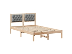 Maison Exclusive - Estructura De Cama Con Cabecera Gris Claro 135 X 190 Cm