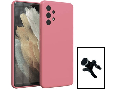 Kit Carcasa + Soporte Samsung Galaxy A13 PHONECARE Rosa
