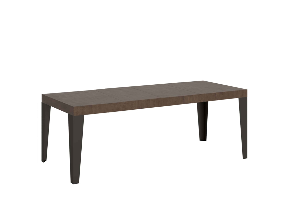 Mesa Extensible 200/460x90 cm Flame Premium Nogal Patas Antracita Itamoby