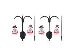 Rebe-luz De Pica Xmas Muñeco De Nieve Solar Led Decoración Navideña Para Jardín Y Pasillo