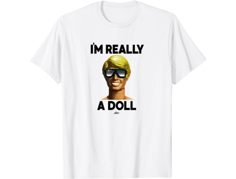 T-Shirt Unisex TEESTONE Barbie I'm Really a Doll blanco (XXL)