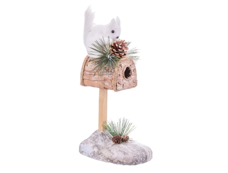 Adorno Navideño Multicolor Plástico Polyfoam Ardilla 21 x 13 x 35 cm