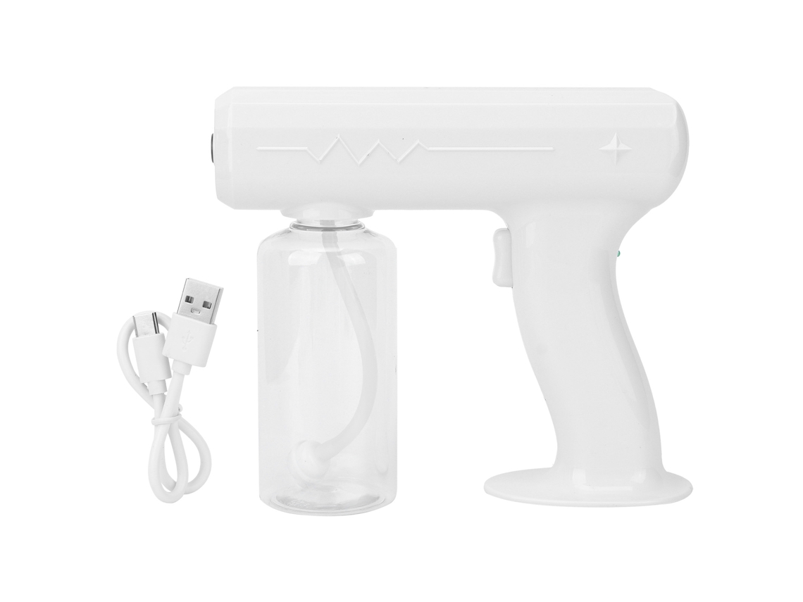 Spray atomizador de 2026 nanômetros com luz azul, carregamento sem fio USB, 260ml, ideal para cuidados com os cabelos em casa ou no escritório.