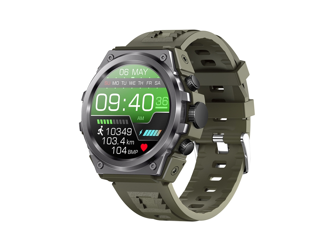 Smartwatch para deportes al aire libre con llamadas Bluetooth, monitoreo de frecuencia cardíaca y presión arterial y un diseño ecológico.