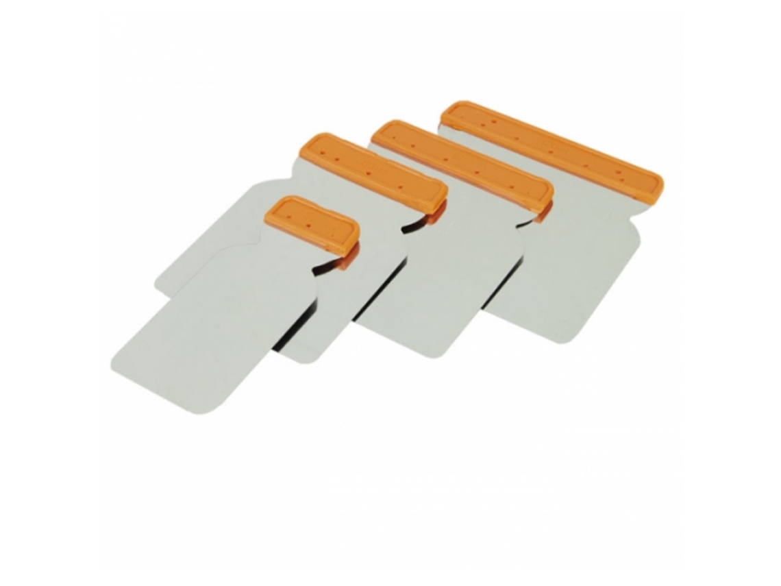 Juego Espatulas Carrocero Inox Redondeado Premium (4 Piezas)