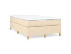 Maison Exclusive - Estructura De Cama Con Somier Tela Crema 120x200 Cm