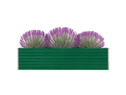 Macetero/Parterre Elevado para Jardín 320X40X77 cm Acero Galvanizado Verde