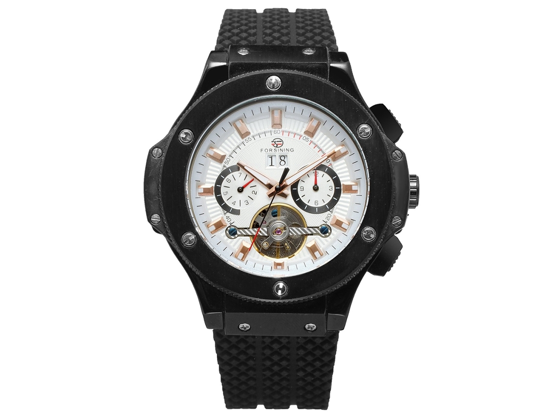 Relógio Masculino De Moda De Pulso Analógico Quartz Simulação Mecânica À Prova De Água Casual