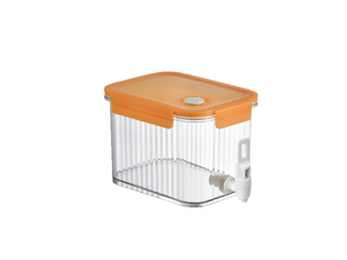 Dispensador de bebidas de gran capacidad (2,5 litros) con grifo y tapa, ideal para café helado, té y otras bebidas.