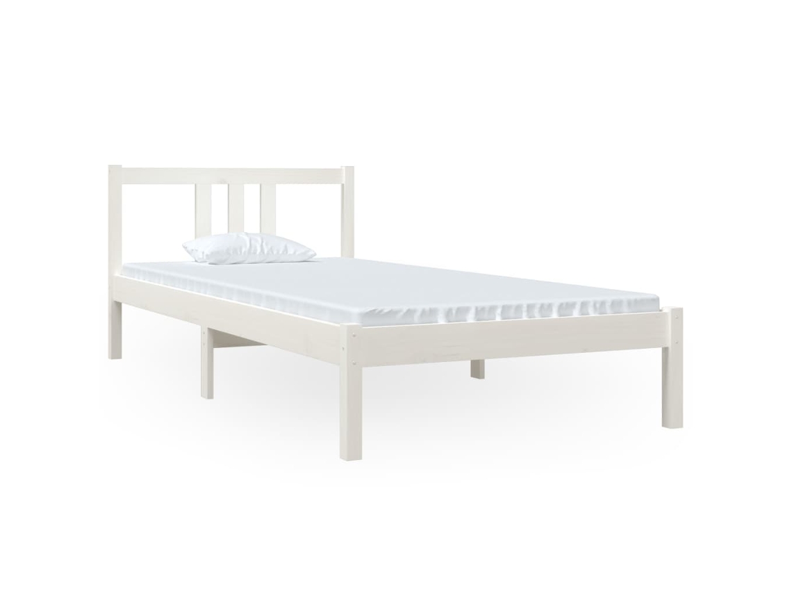Maison Exclusive - Estructura De Cama Sin Colchón Madera Maciza Blanco 90x200 Cm