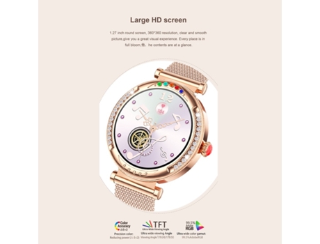 Smartwatch CF33 1,27 pulgadas IP67 resistente al agua más de 100 modos deportivos - Oro rosa CHRONUS