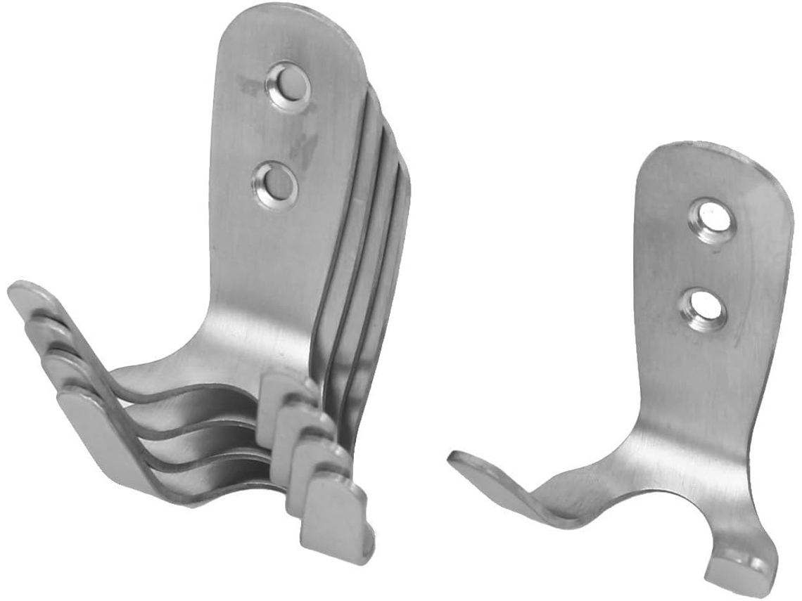 5 Piezas De Accesorios De Baño, Fijación De Pared Con Tornillos Para Y Cocina, Gancho Doble Para