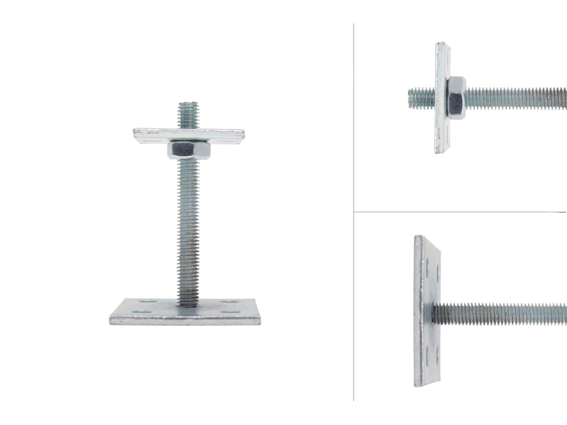 Soportes de Poste Regulables para Postes WOVAR de Acero Galvanizado de 7 X 7 Cm y 9 X 9 Cm