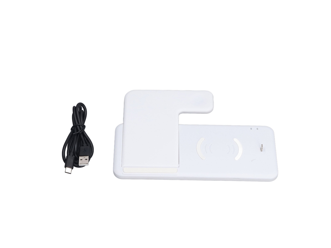 Cargador Inalámbrico De Soporte 4 En 1 Compatible Con Carga Rápida De 15w Y Carga Lenta De 5w Para Teléfonos Móviles