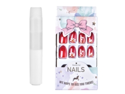 24pcs Dicas De Unhas Falsas De Cobertura Completa Para Manicure Decoração 2