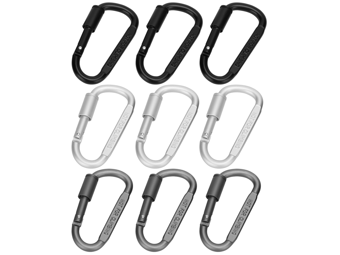Hebilla En D De Aluminio Para Equipos De Exterior Con Apertura Rápida Y Duradera.