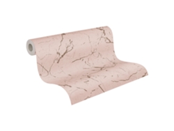 Papel de Pared LIVINGWALLS (53 cm x 10,05 m - Tejido - Rosa)