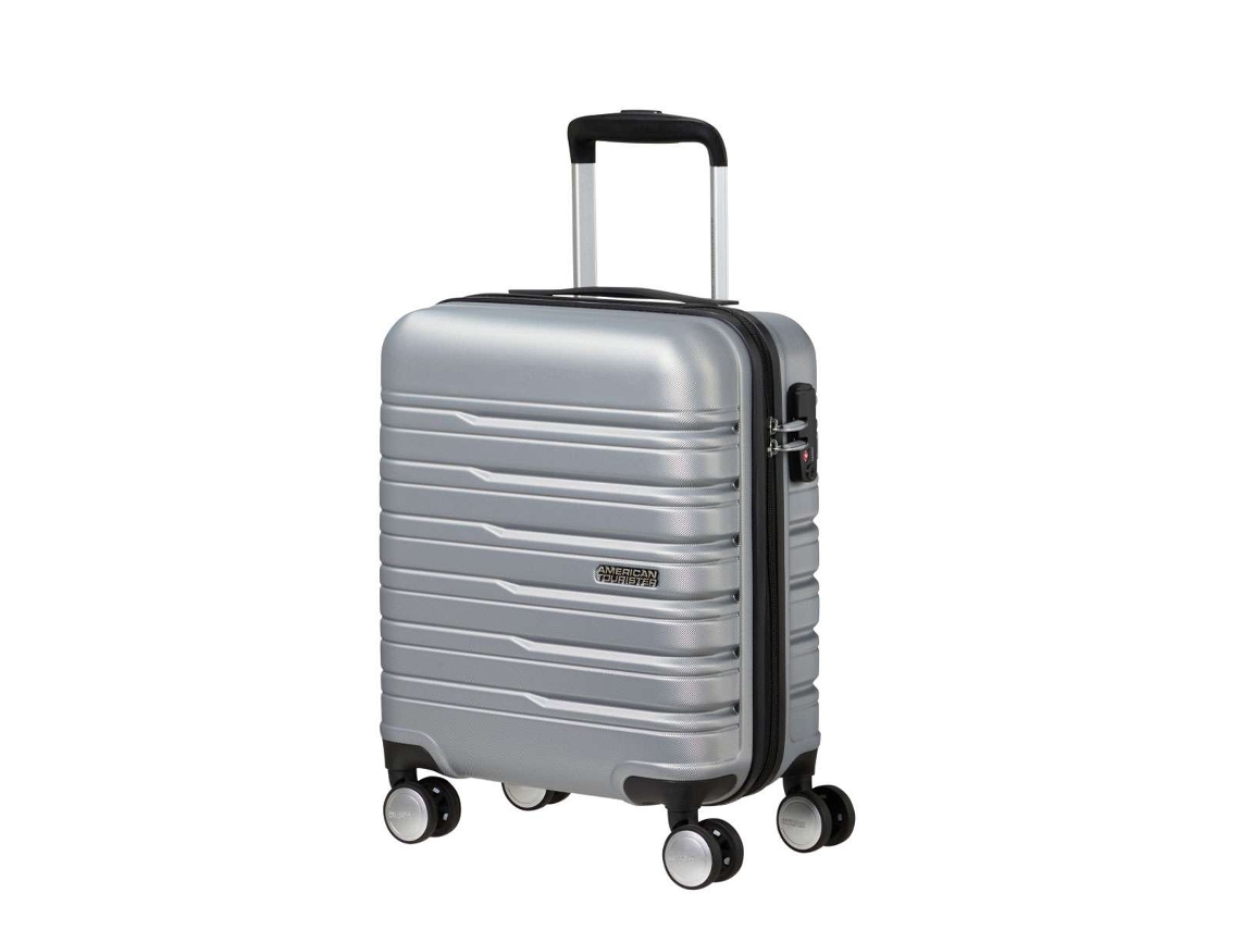 Maleta de cabina Flashline Underseater 45 cm 4 ruedas 23 l color plata American Tourister