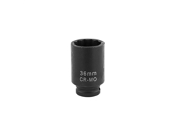 Dado hexagonal de impacto de cromo vanadio de 36 mm para llave de impacto, 12 puntas, 1/2 pulgada de largo