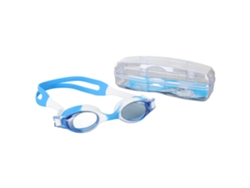 Gafas de natación 2026rebe para niños y niñas con visión nítida y protección ocular, en policarbonato azul y blanco.