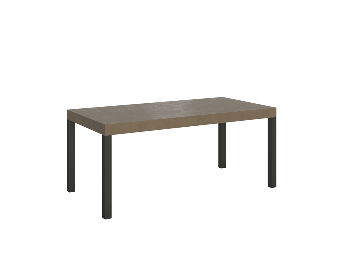 Mesa extensible Everyday Premium 200/304x90 cm gris paloma con patas antracita Itamoby