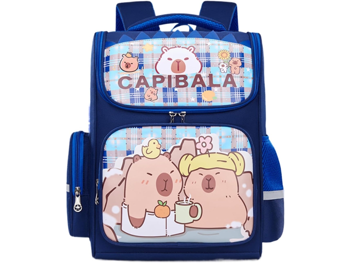 Fabricada en nailon resistente, con un compartimento espacioso y forro impermeable, y con un diseño de dibujos animados, esta mochila de capibara tiene un gran diseño de capibara.
