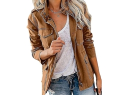 2026-chaqueta Militar De Mujer Con Botones Prensados Para Otoño Invierno Manga Larga Casual Streetwear
