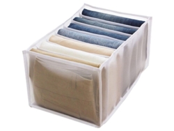 2026-linjou 2 Cajas De Almacenamiento Para Cajones Con Compartimentos, 7 Rejillas, Blanco, Organizador De Ropa