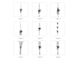 Apoios De Macramé Para Plantas Pendentes Com Corda De Algodão Para Vasos Decorativos Internos E Externos