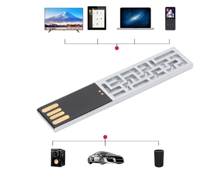 HURRISE Memoria USB Disco Flash USB USB 2.0 Portátil de Metal a Prueba de Agua Almacenamiento para Compartir Unidad de Computadora 32GB