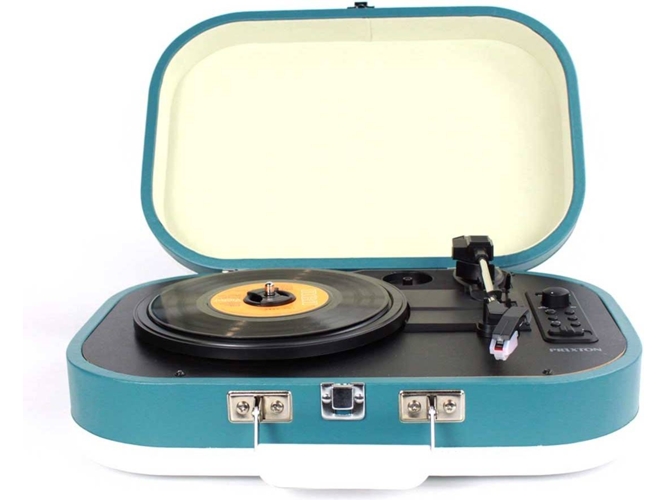 Tocadiscos PRIXTON VC410 Azul (Manual - Velocidad: 33 1/3 - 45 - 78)
