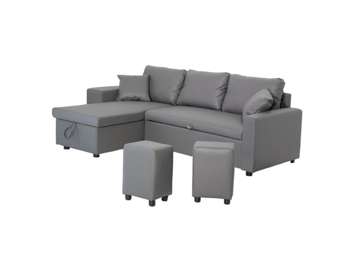 Sofá convertible TONY 3 plazas gris