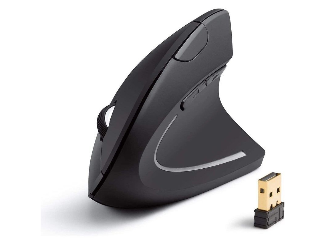 Ratón Vertical Ergonómico Inalámbrico Anker Ak-uba 2.4g, 800/1200/1600 Dpi, 5 Botones Para Portátil, Ordenador De Sobremesa, Pc, Macbook - Negro