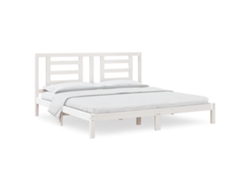 Maison Exclusive - Estructura De Cama Sin Colchón Madera Maciza Blanca 200x200 Cm