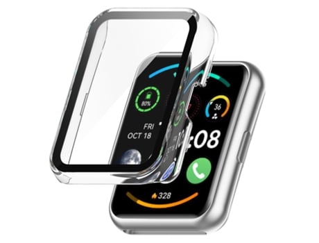 Huawei Watch Fit 2 / Fit 2 Parte activa + caja de reloj de vidrio templado integrada (transparente)