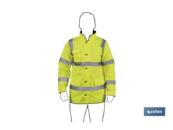 Parka COFAN  de alta visibilidad para trabajos de talla De S a XXXL en color amarillo