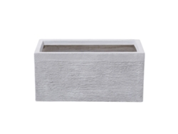 Maceta pequeña BELIANI Myra de Mezcla de arcilla y fibras Blanco 50x23x24