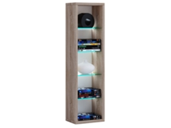 Estante decorativo de madera para CD y DVD, poco profundo, L, Vcm