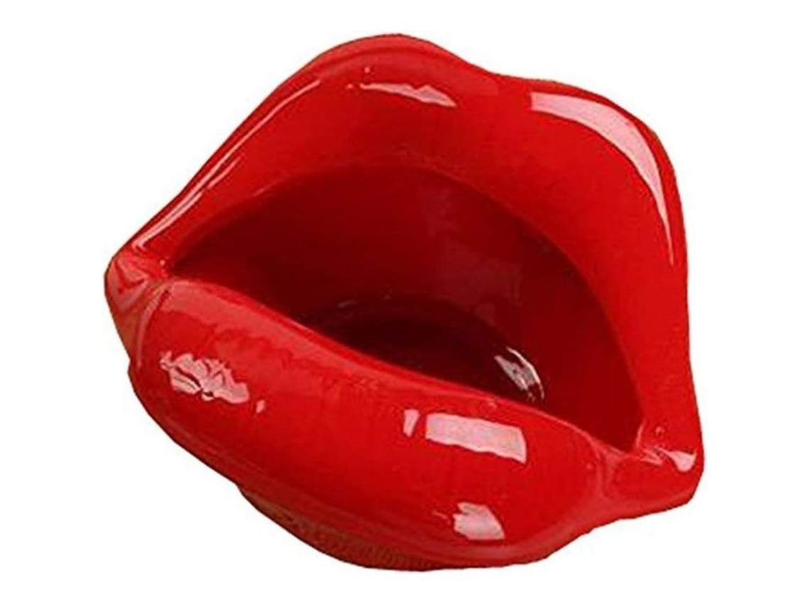 Pipa De Cerámica Creativa, Estilo Labios, Decorativa, Moda Para El Hogar, Rojo Claro