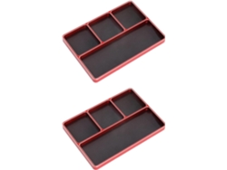 2 X 1/10 1/8 Coche Modelo Rc Cnc Metal Cuatro Rejillas Tornillo Único Disco Caja De Almacenamiento Tuerca