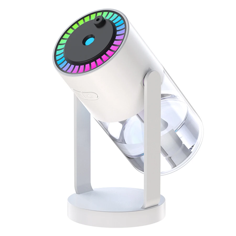 Mini Humidificador De Aire (blanco) Alimentado Por Usb, Con Proyección De Cielo Estrellado Y Luz Nocturna, 2 Modos De Pulverización.
