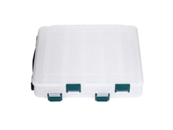 Caja de plástico para señuelos de pesca con 10 compartimentos